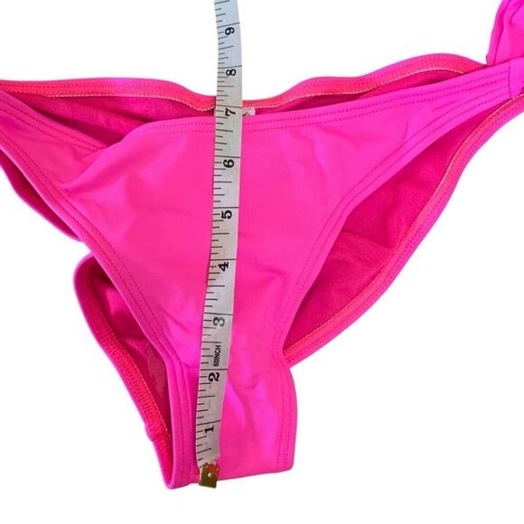 Frederick’s of Hollywood Laguna Bright Pink One Shoulder 2 Piece Bikini M New - Picture 9 of 9